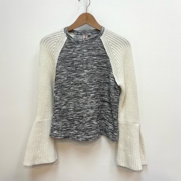Anthropologie Dolan Boho Mixed Media Raglan Bell Sleeve Chunky Knit Sweater XS - Picture 6 of 15